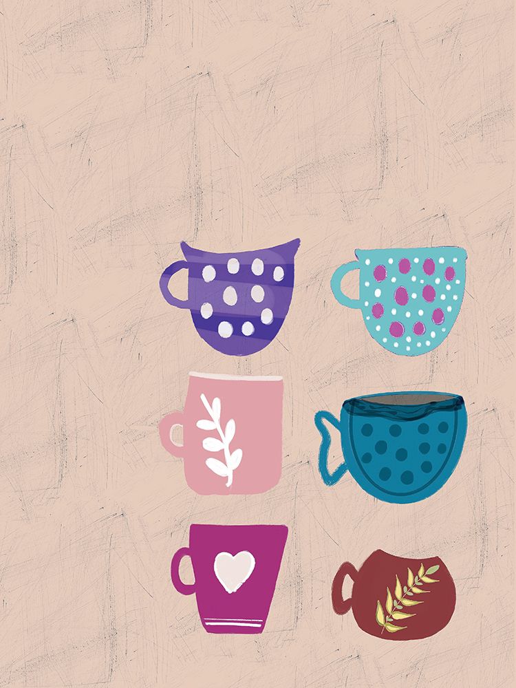 Whimsical Brews Watercolor Teacup Collection art print by Julia Frost for $57.95 CAD