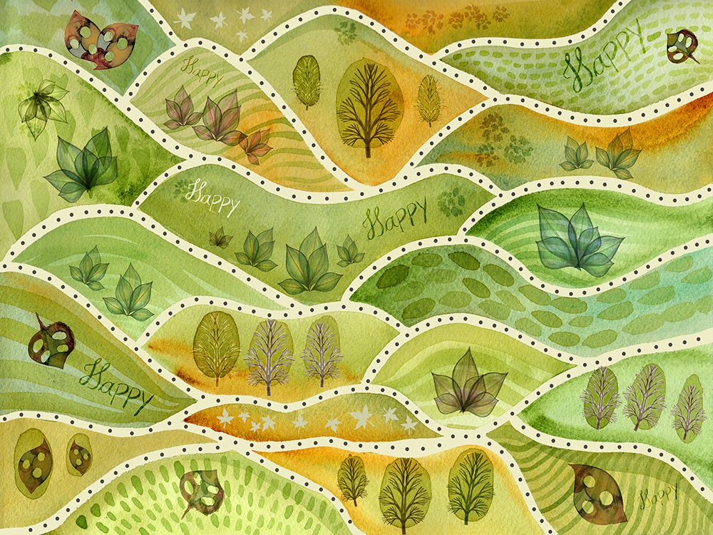 Happiness Mountains art print by Julia Frost for $57.95 CAD