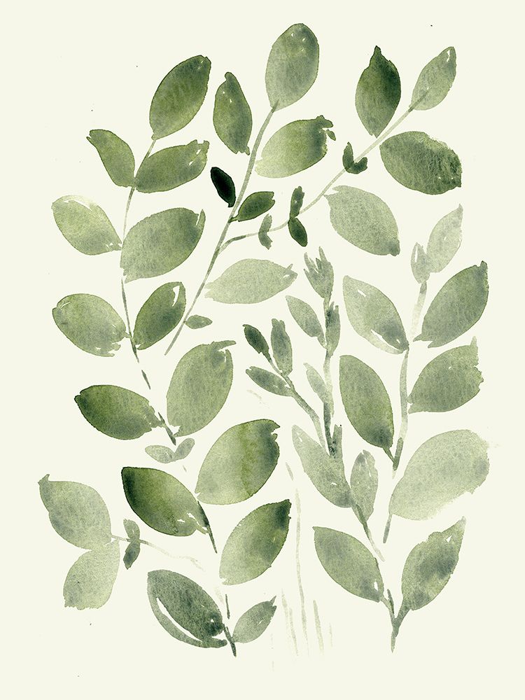 Neutral Watercolor Leaves 2 art print by Julia Frost for $57.95 CAD