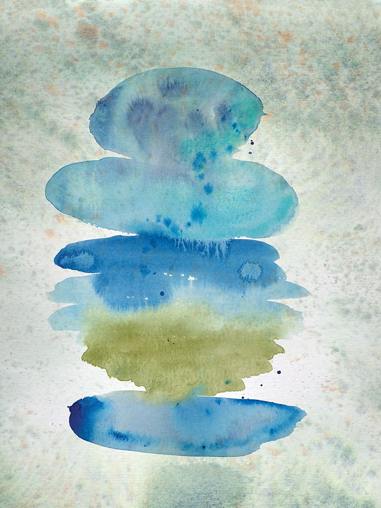 Blue Watercolor Cloudy Stones 1 art print by Julia Frost for $57.95 CAD