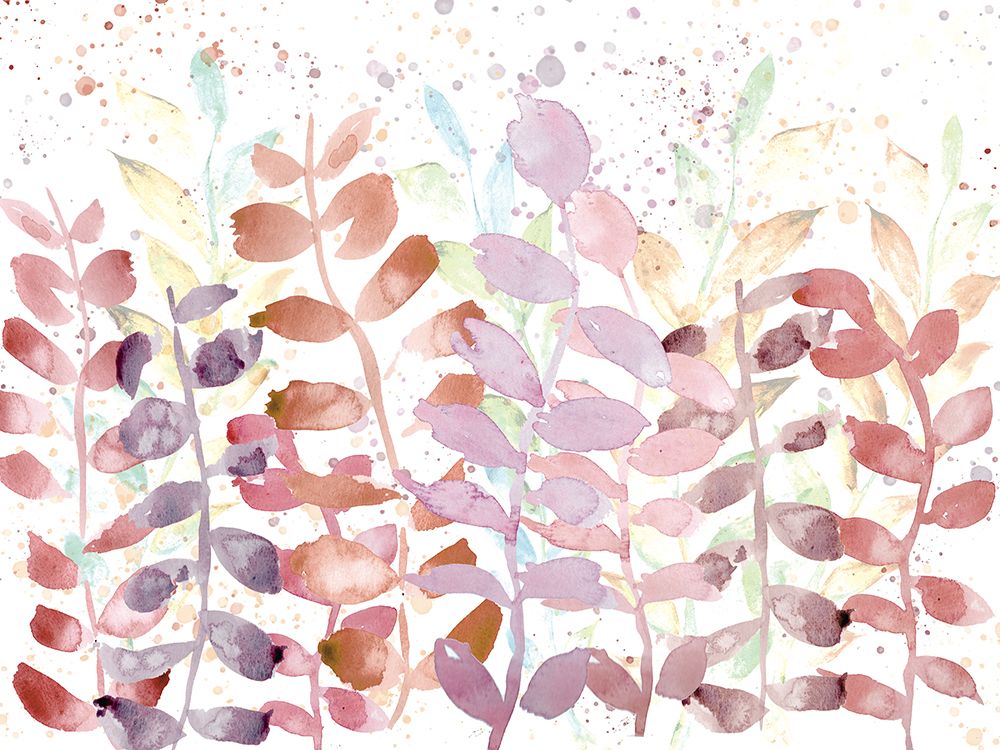 Watercolor Leaves Garden 1 art print by Julia Frost for $57.95 CAD
