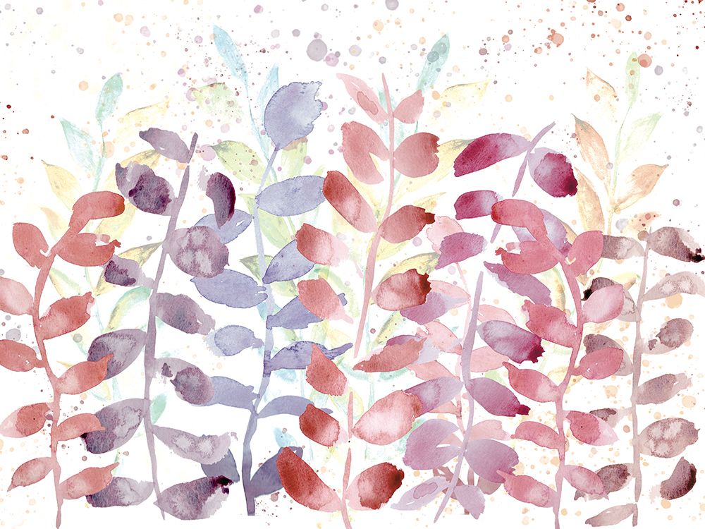 Watercolor Leaves Garden 2 art print by Julia Frost for $57.95 CAD