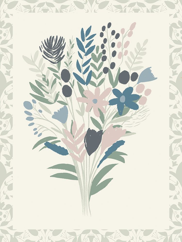 Botanical Bliss Border 2 art print by Julia Frost for $57.95 CAD