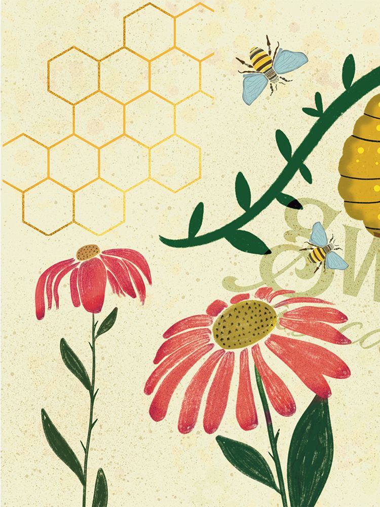 Bee Garden 1 art print by Julia Frost for $57.95 CAD