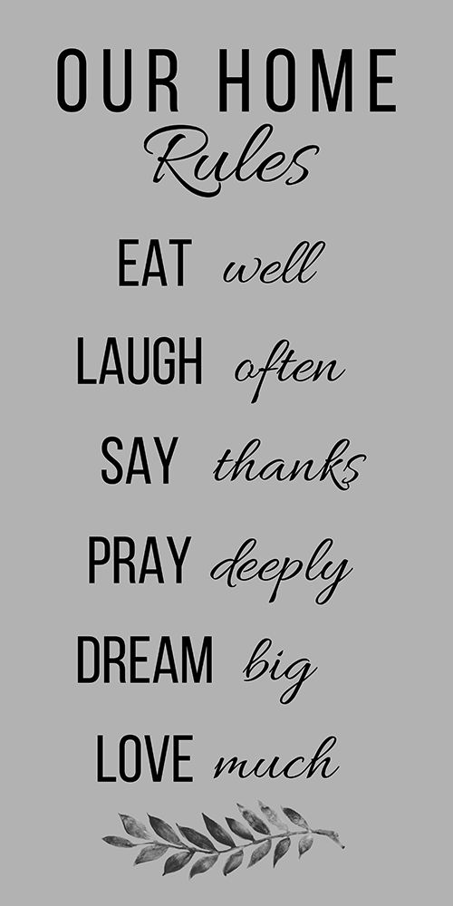 Our Home Rules art print by Julia Frost for $57.95 CAD