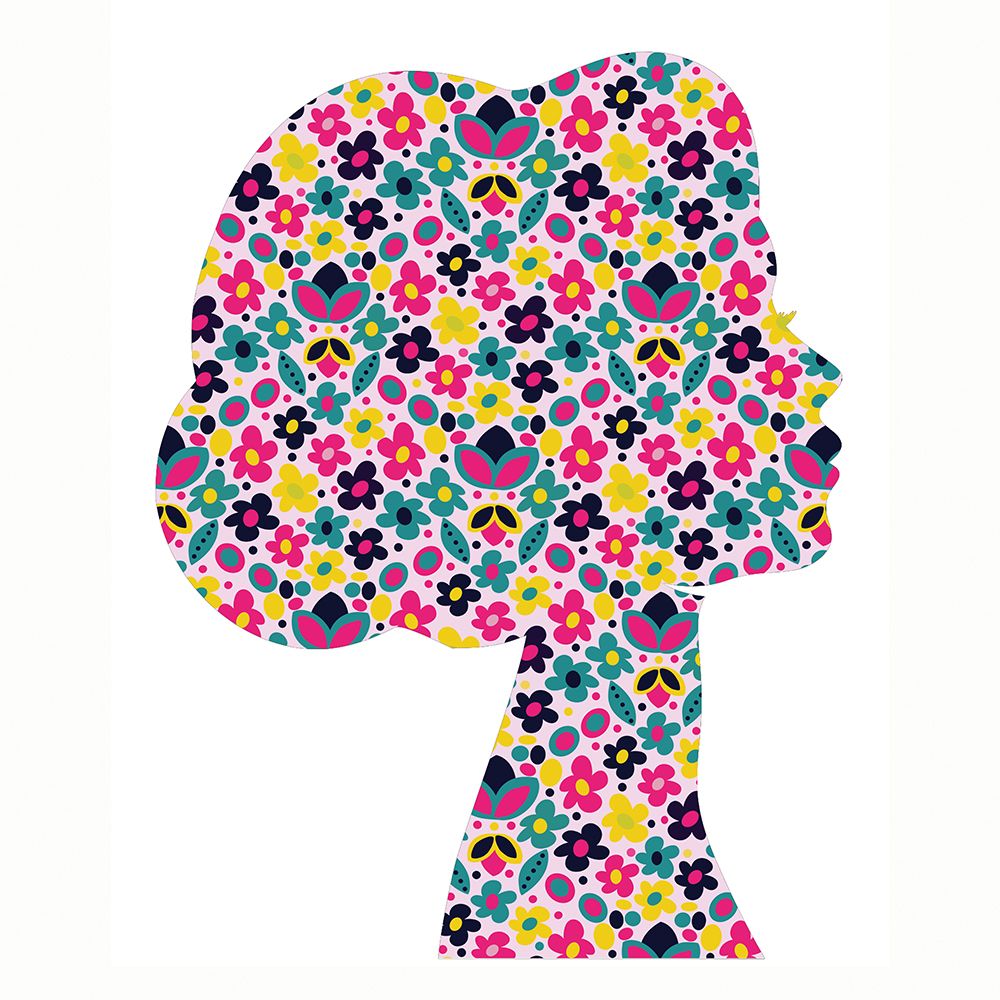 Women Flowery Profile 1 art print by Julia Frost for $57.95 CAD