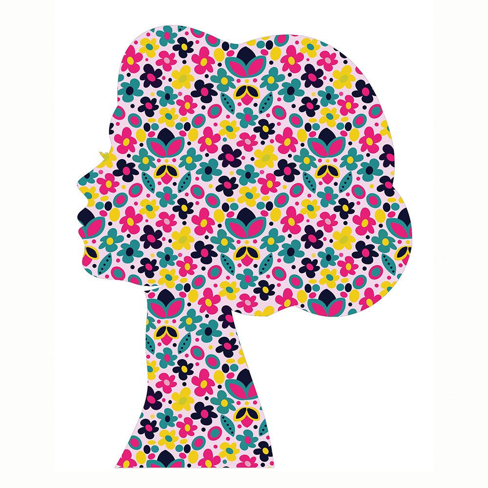 Women Flowery Profile 2 art print by Julia Frost for $57.95 CAD