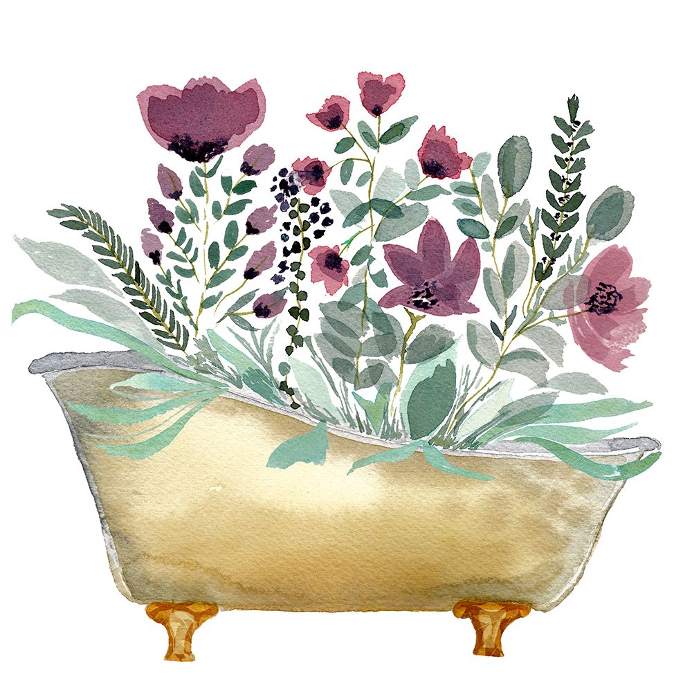 Flowery Bathtub 1 art print by Julia Frost for $57.95 CAD