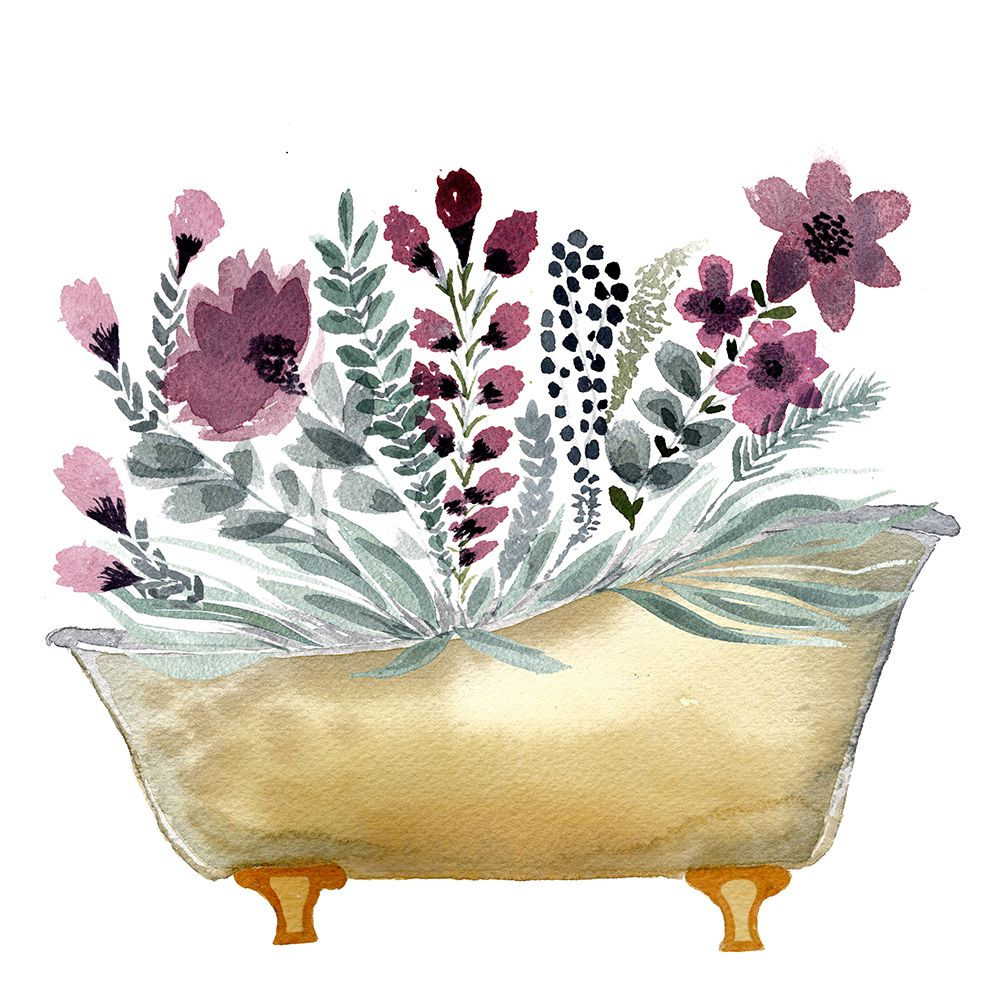 Flowery Bathtub 2 art print by Julia Frost for $57.95 CAD