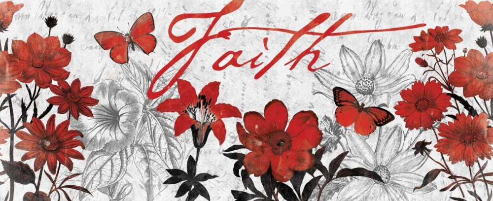 Floral Faith Red art print by Jace Grey for $57.95 CAD
