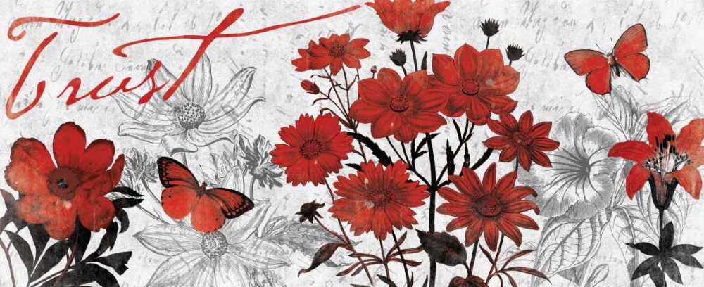 Floral Trust Red 2 art print by Jace Grey for $57.95 CAD
