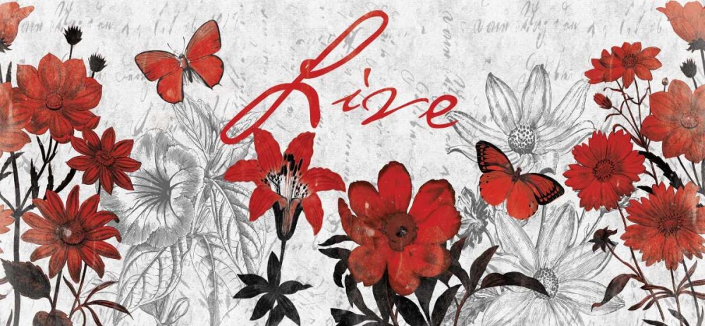 Floral Live red art print by Jace Grey for $57.95 CAD