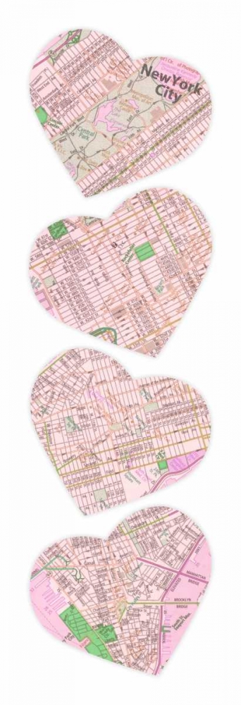 MAP TO YOUR HEART MANHATTAN 2 art print by Jace Grey for $57.95 CAD
