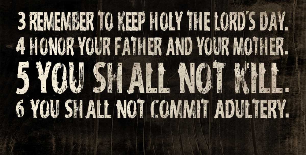 10 Commandments art print by Jace Grey for $57.95 CAD