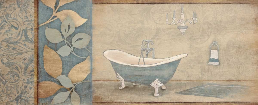 Blue bath floral pattern 2 art print by Jace Grey for $57.95 CAD