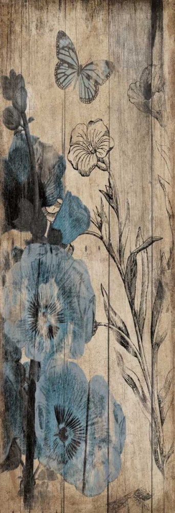 Wood Floral blue art print by Jace Grey for $57.95 CAD