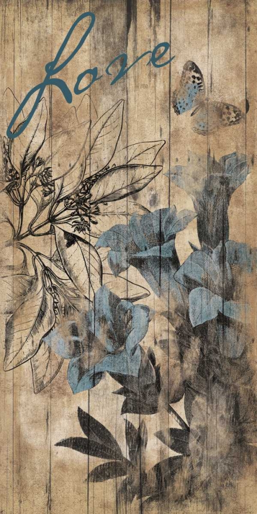 Wood Floral Love art print by Jace Grey for $57.95 CAD