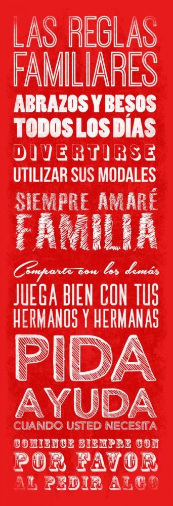 Las reglas familiares mate art print by Jace Grey for $57.95 CAD