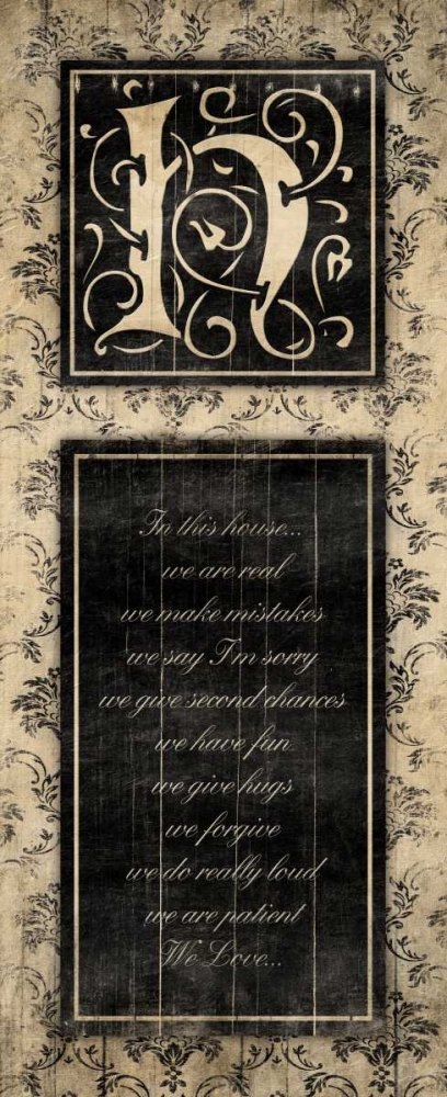 H In This House art print by Jace Grey for $57.95 CAD