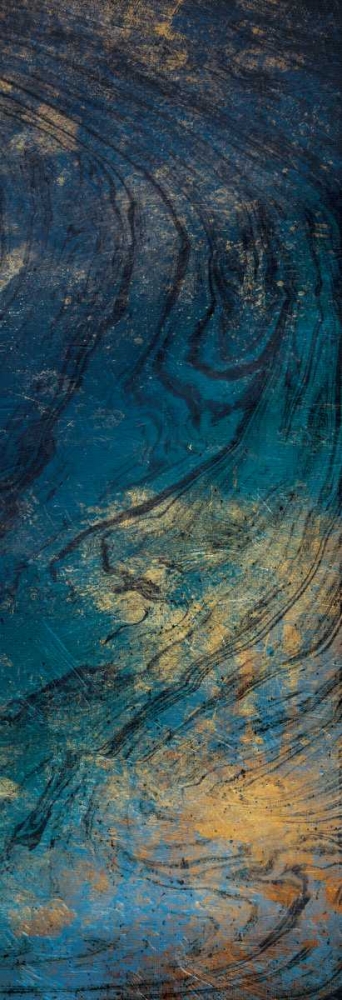 Golden Blue Marble Mate art print by Jace Grey for $57.95 CAD