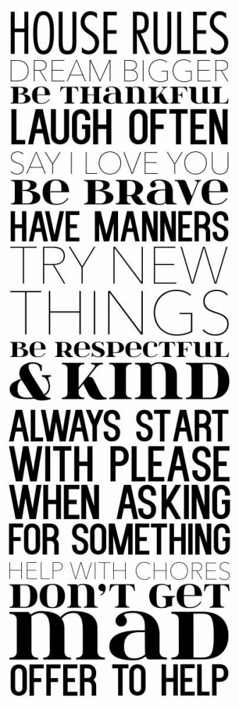 House Rules Dream BW art print by Jace Grey for $57.95 CAD