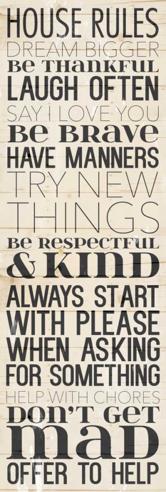 House Rules Dream art print by Jace Grey for $57.95 CAD