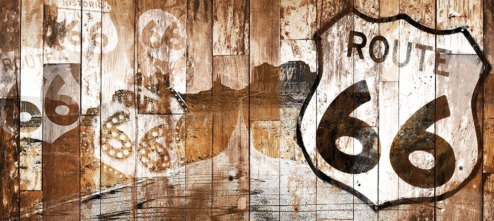 Golden Route 66 art print by Jace Grey for $57.95 CAD