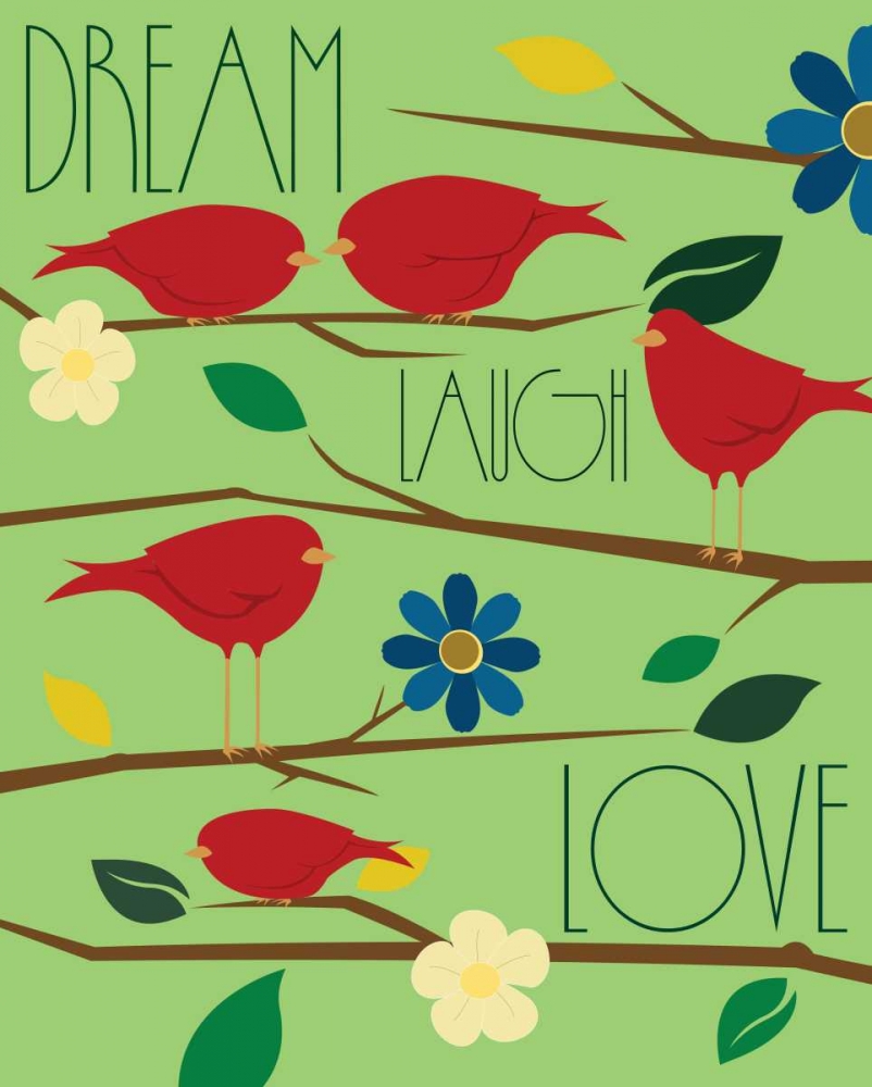 Red Birds II art print by Jace Grey for $57.95 CAD