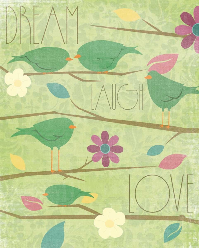 Green Birds I art print by Jace Grey for $57.95 CAD