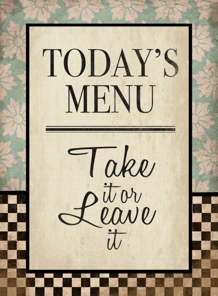 Kitchen Todays Menu art print by Jace Grey for $57.95 CAD