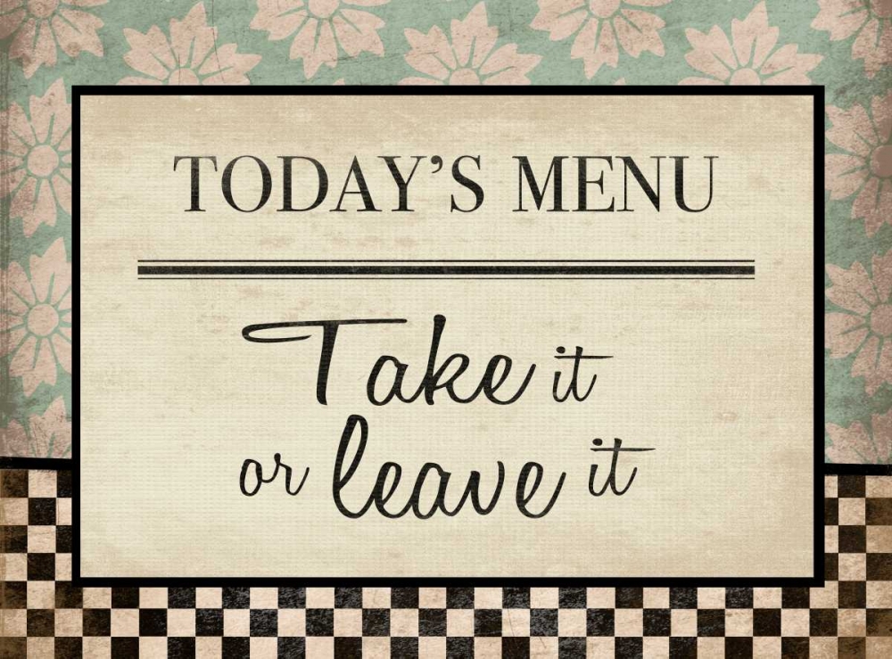 Kitchen Todays Menu 2 art print by Jace Grey for $57.95 CAD