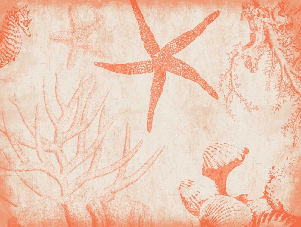 Sea Life in Tangerine 2 art print by Jace Grey for $57.95 CAD