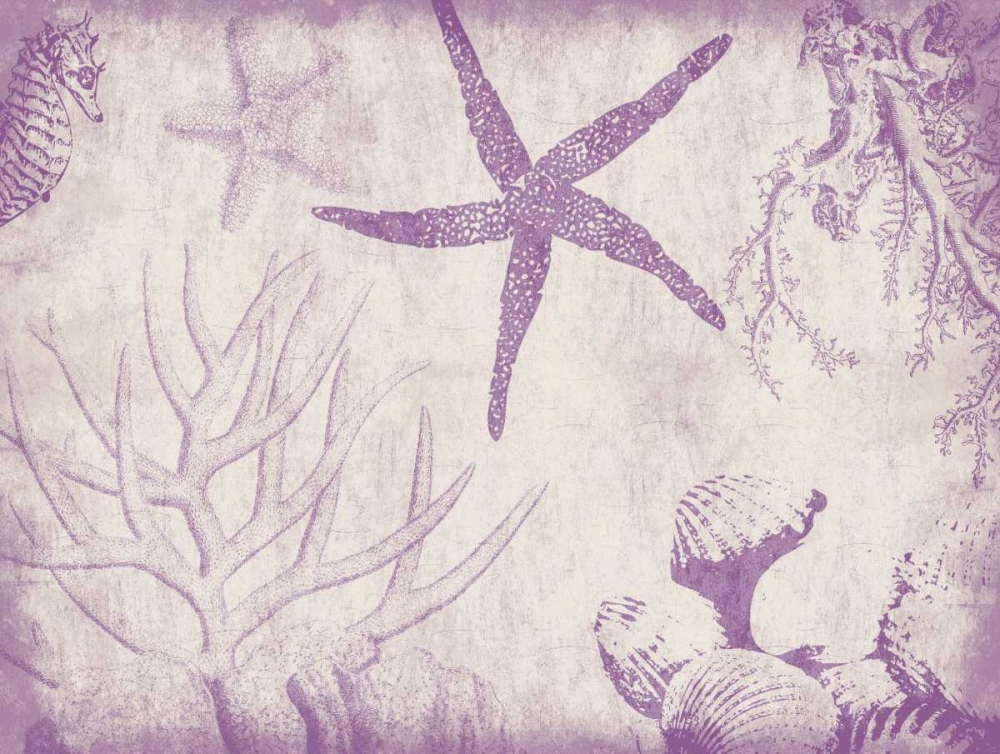 Sea Life in Plum 2 art print by Jace Grey for $57.95 CAD