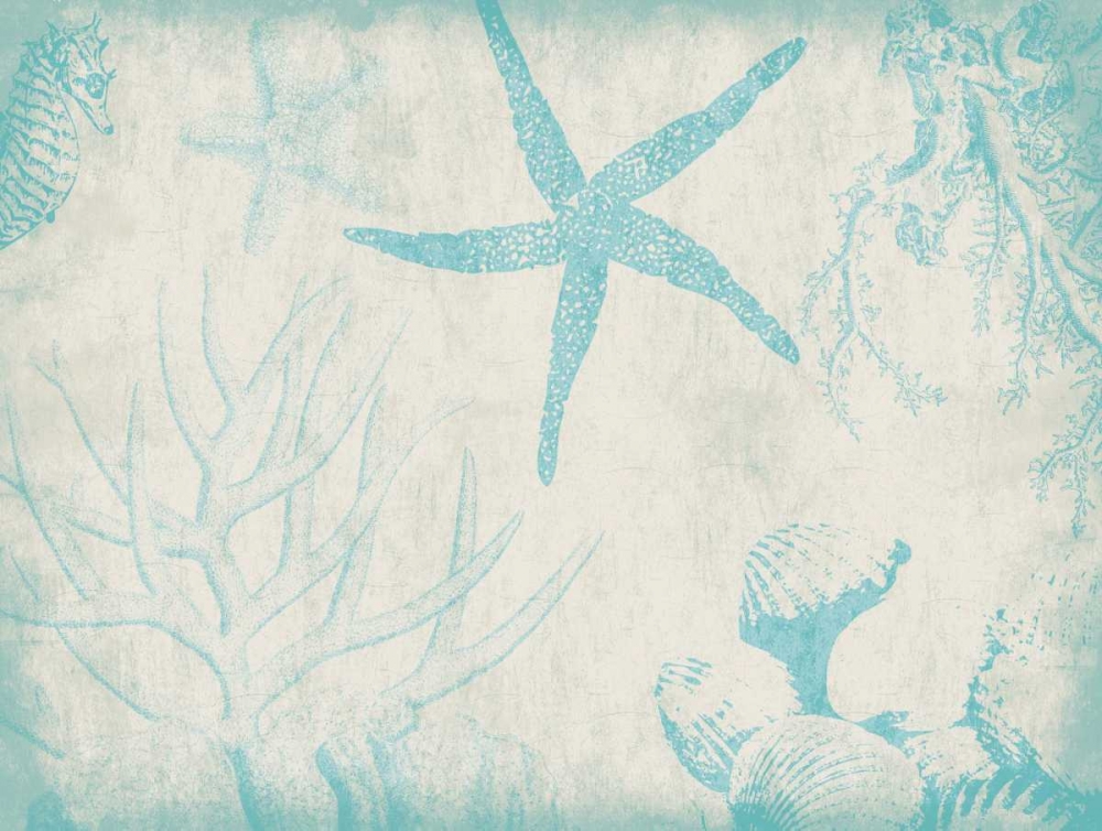 Sea Life in Aqua 2 art print by Jace Grey for $57.95 CAD