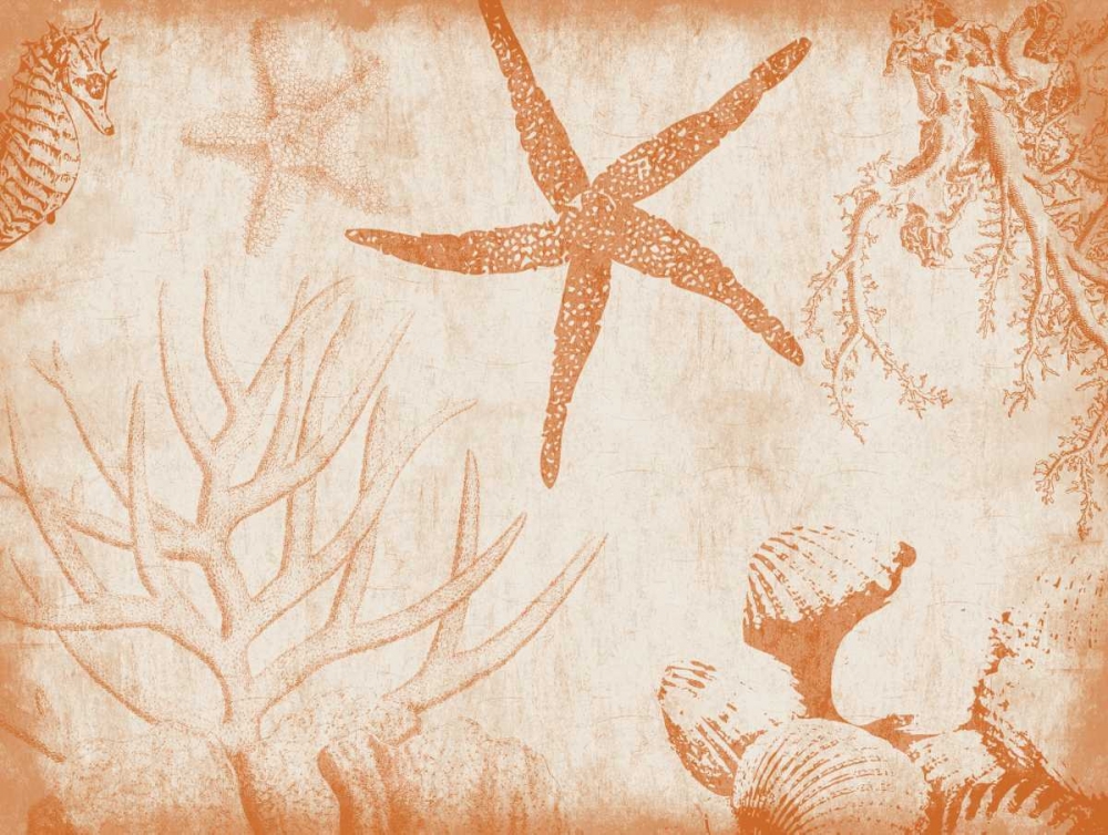 Sea Life in Burnt Orange 2 art print by Jace Grey for $57.95 CAD