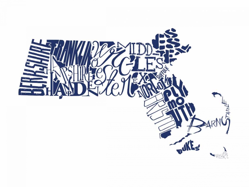Massachusetts Navy art print by Jace Grey for $57.95 CAD
