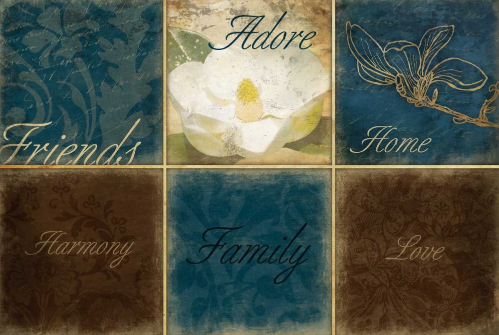 Blue Magnolia Inspirational art print by Jace Grey for $57.95 CAD