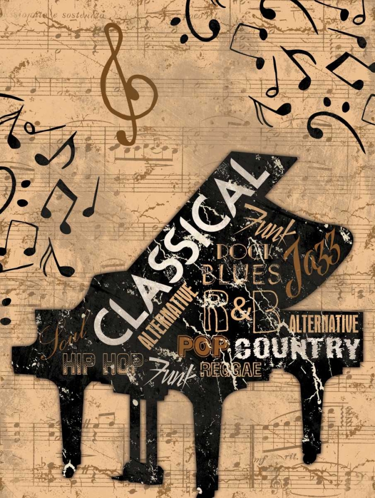 Music Notes Cream Mate art print by Jace Grey for $57.95 CAD