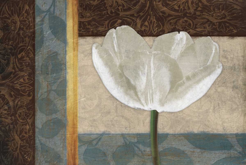 White Floral Mate Horizontal art print by Jace Grey for $57.95 CAD