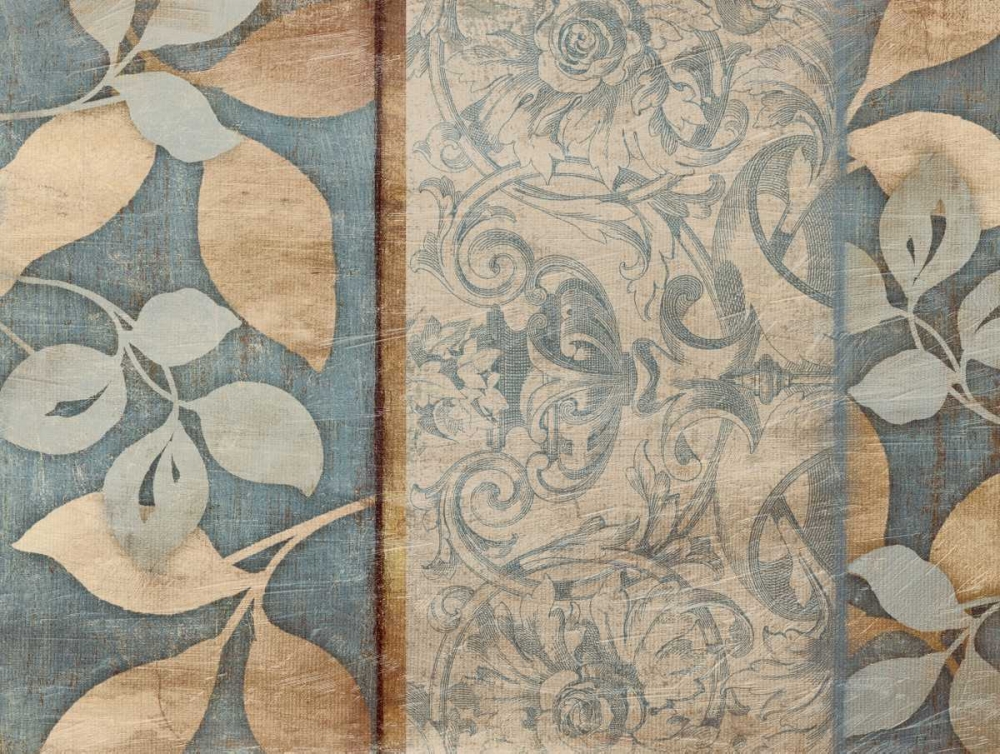 Floral pattern blue art print by Jace Grey for $57.95 CAD