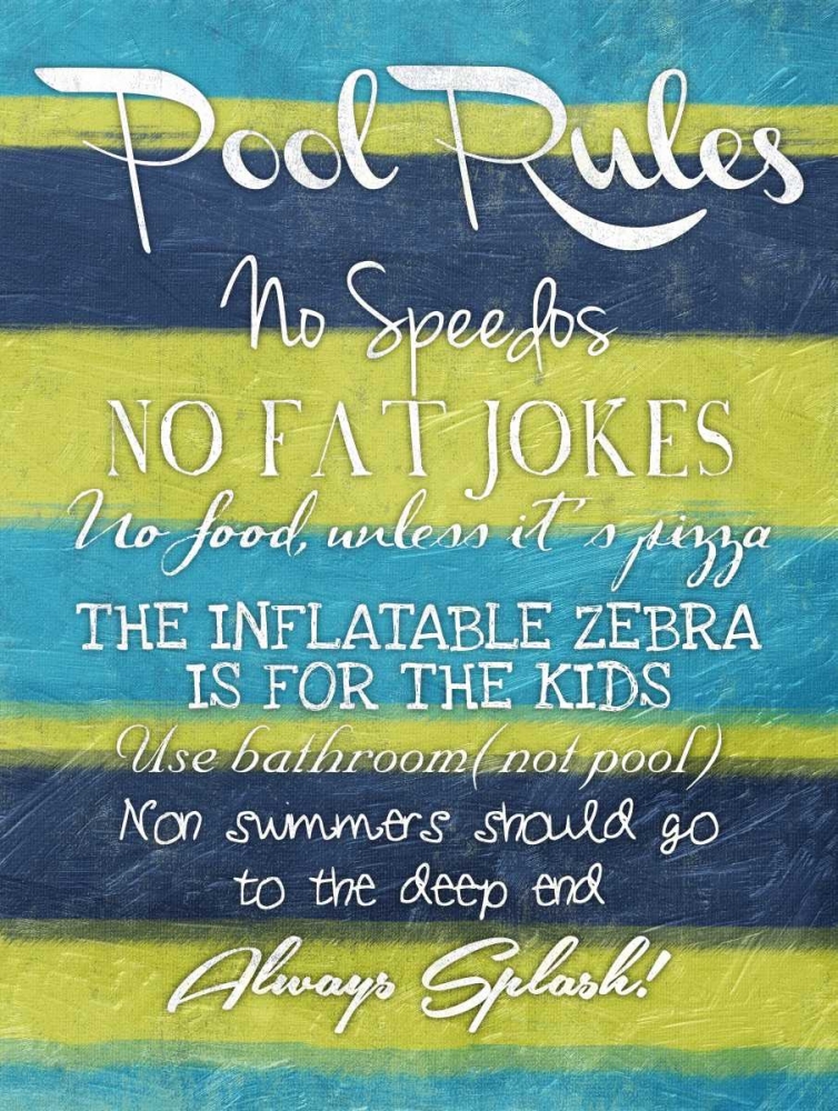 Pool Rules art print by Jace Grey for $57.95 CAD