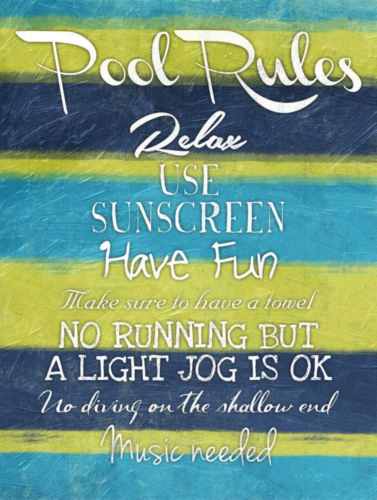 Pool Rules Mate art print by Jace Grey for $57.95 CAD