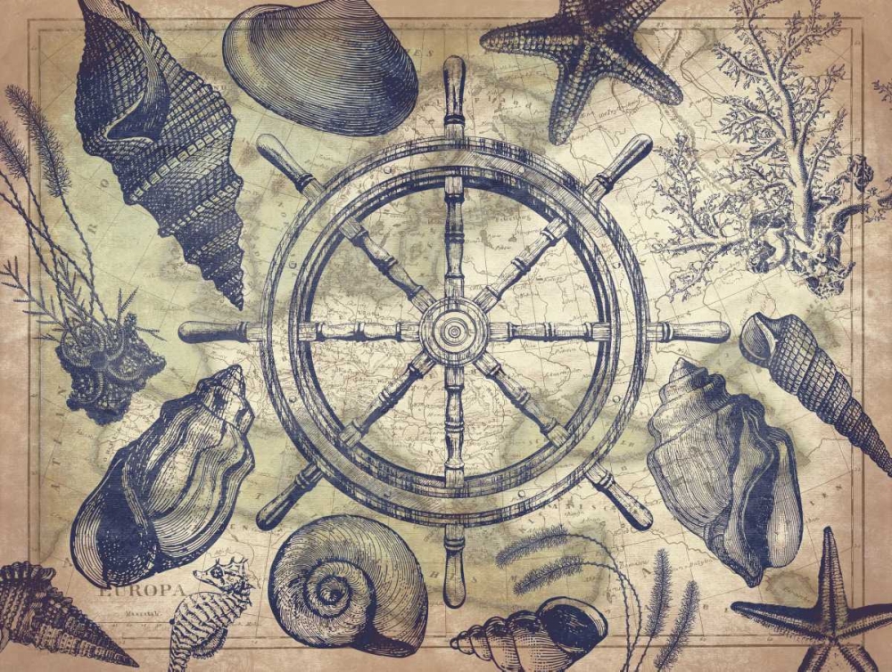 Nautical map art print by Jace Grey for $57.95 CAD