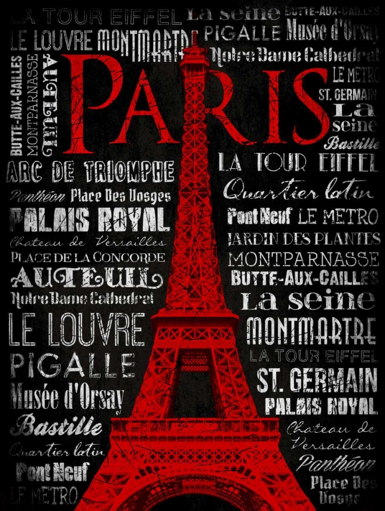Paris Type RED art print by Jace Grey for $57.95 CAD