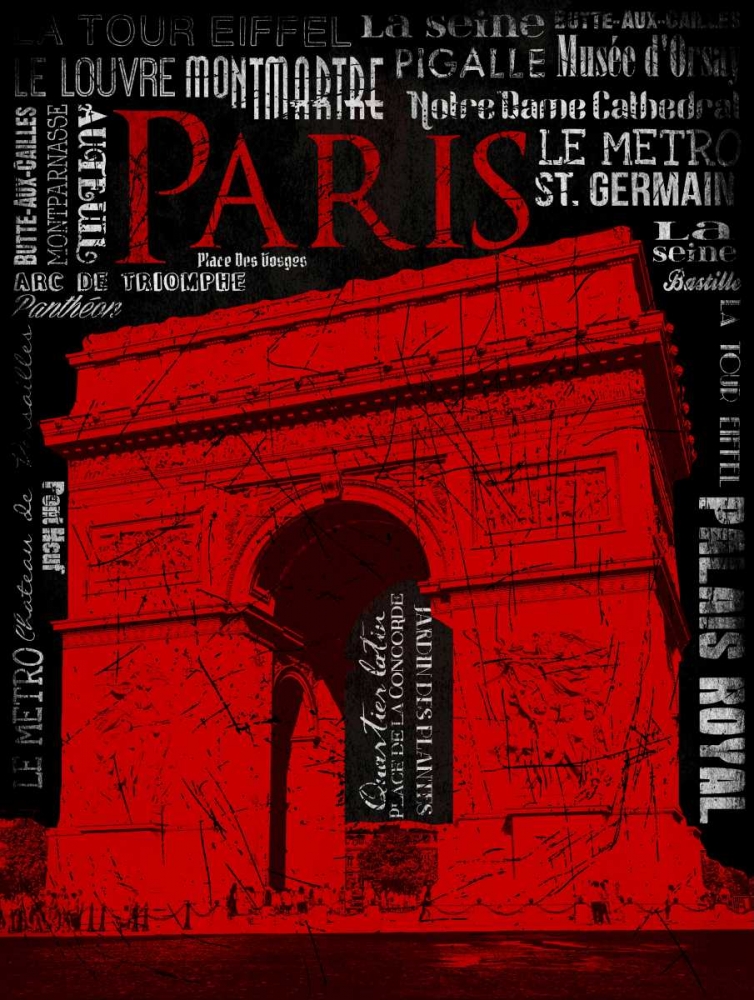 Paris Type 2 RED art print by Jace Grey for $57.95 CAD