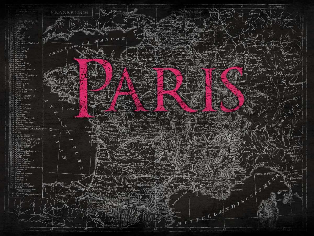 Paris Map Type art print by Jace Grey for $57.95 CAD