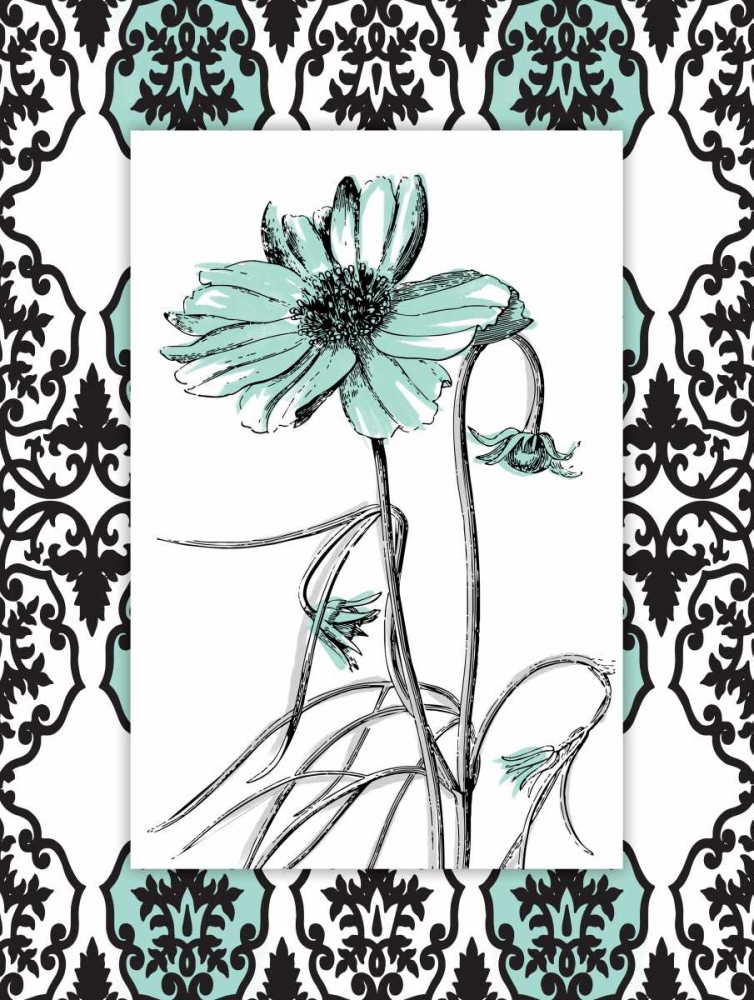 Simple floral teal art print by Jace Grey for $57.95 CAD