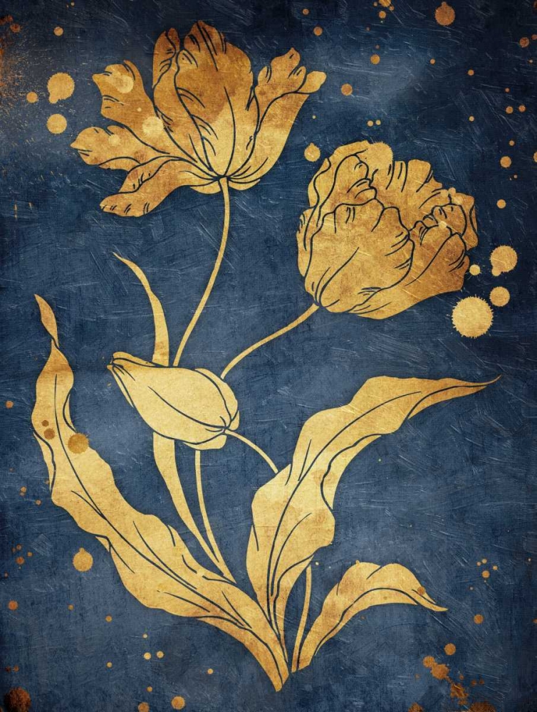 Floral Golden Blues Mate art print by Jace Grey for $57.95 CAD