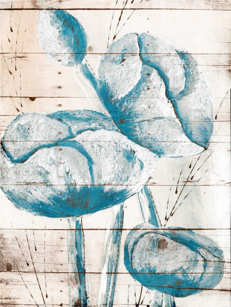 White Wood Blue Florals Mate art print by Jace Grey for $57.95 CAD
