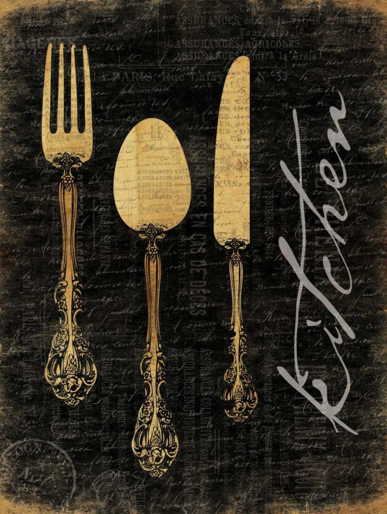 Golden Utensils art print by Jace Grey for $57.95 CAD